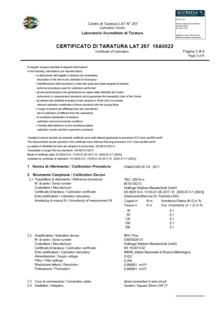 Norma DKD-R 3-8:2010 e Certificato di Taratura