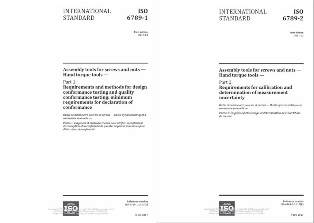 Norma UNI EN ISO 6789:2004 e Certificato di Taratura Norma UNI EN ISO 6789:2004 e Certificato di Taratura