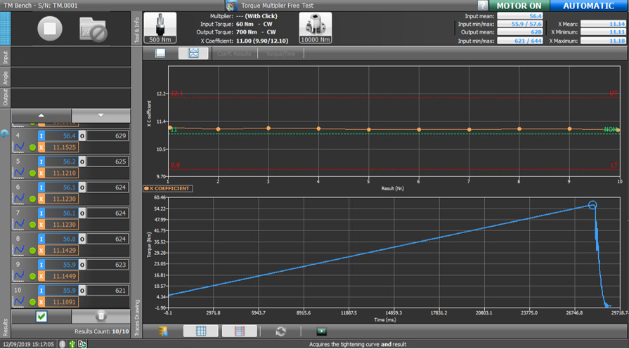 Banco de teste para multiplicador de torque